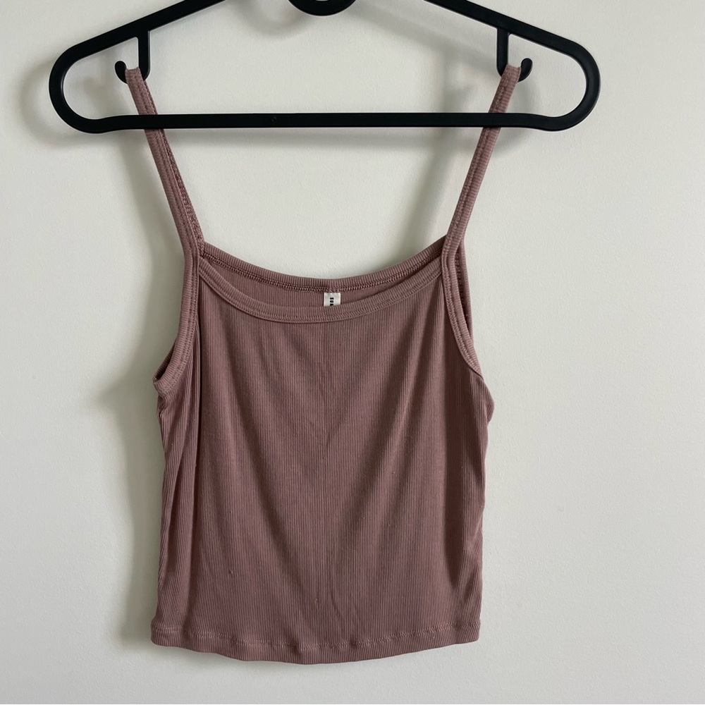 Sunday Best brown ribbed tank